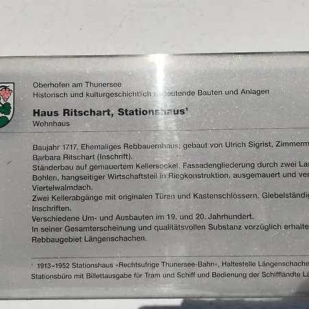 Historic Stationhouse - 20 Min From Interlaken * Oberhofen